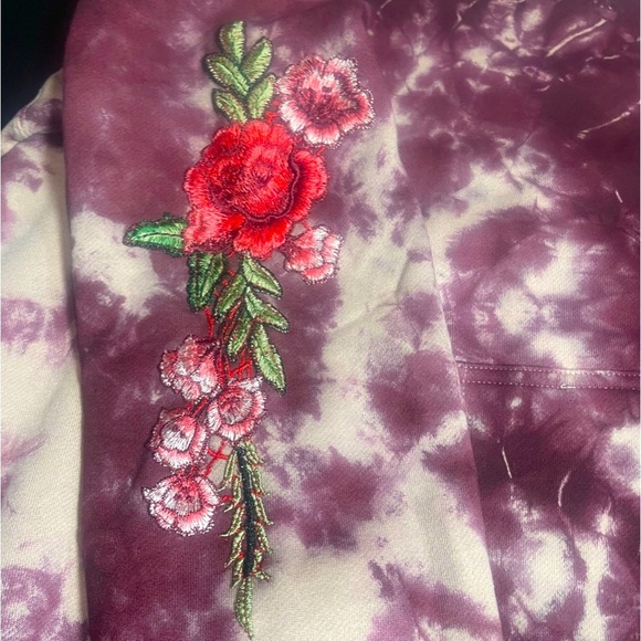 BNWT CIVIL REGIME CRANBERRY MARBLE WASH LARGE MENS UNISEX TIE DYE HOODIE - Picture 4 of 16